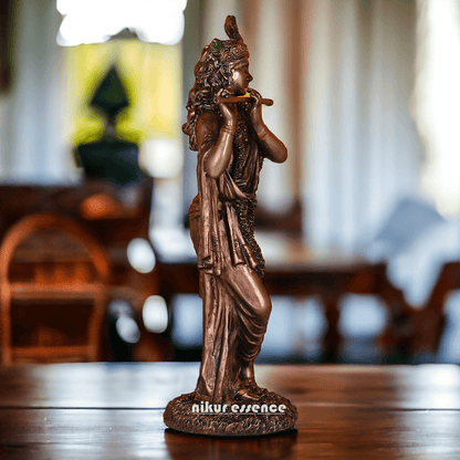 Buy Krishna Statue in copper | Buy Krishna Statue in bronze | Buy Krishna Statue -11 inch Nikuressence