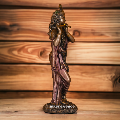 Buy Krishna Statue in copper | Buy Krishna Statue in bronze | Buy Krishna Statue -11 inch Nikuressence