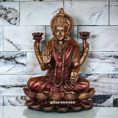 Bronze Statue of Shubh Lakshmi, Symbol of Prosperity and Grace Nikuressence