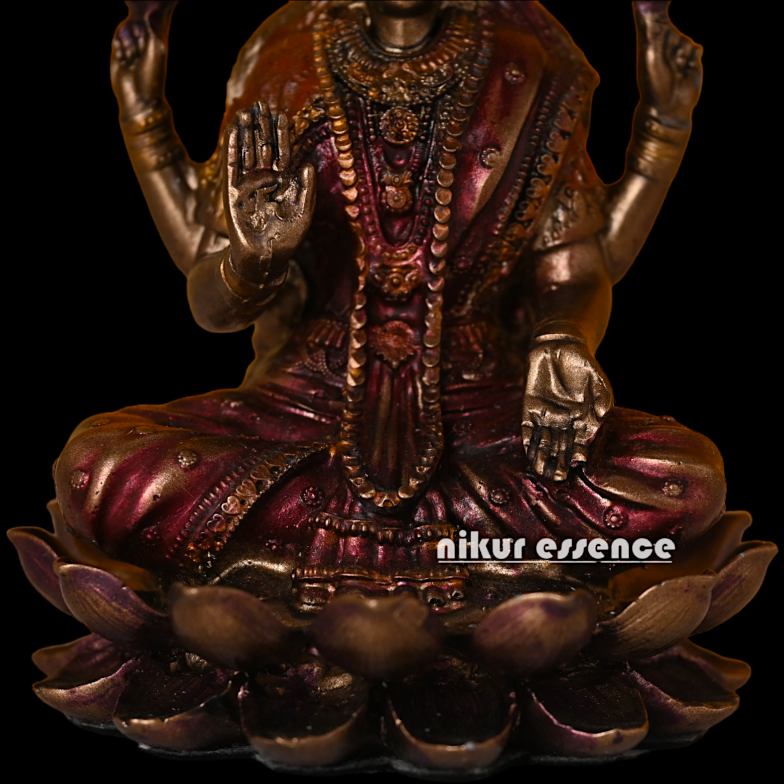 Bronze Statue of Shubh Lakshmi, Symbol of Prosperity and Grace Nikuressence