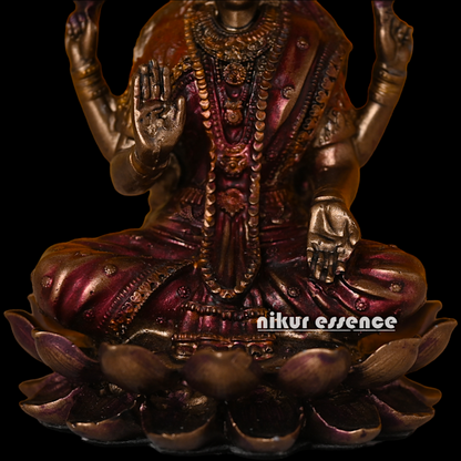 Bronze Statue of Shubh Lakshmi, Symbol of Prosperity and Grace Nikuressence