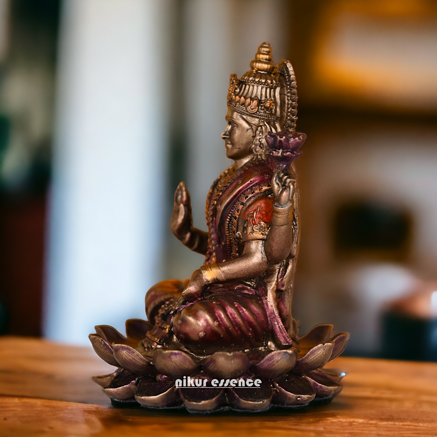 Bronze Statue of Shubh Lakshmi, Symbol of Prosperity and Grace Nikuressence