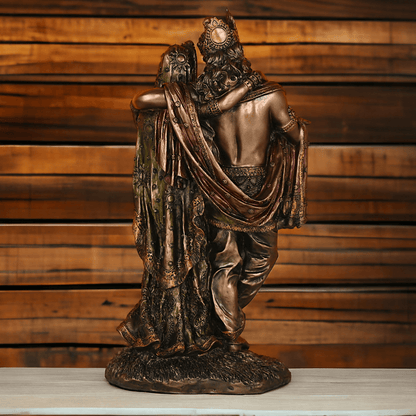 Radha Krishna Statue in Bronze - Handcrafted Indian Art Sculpture for Home Décor and Spiritual Inspiration Nikuressence