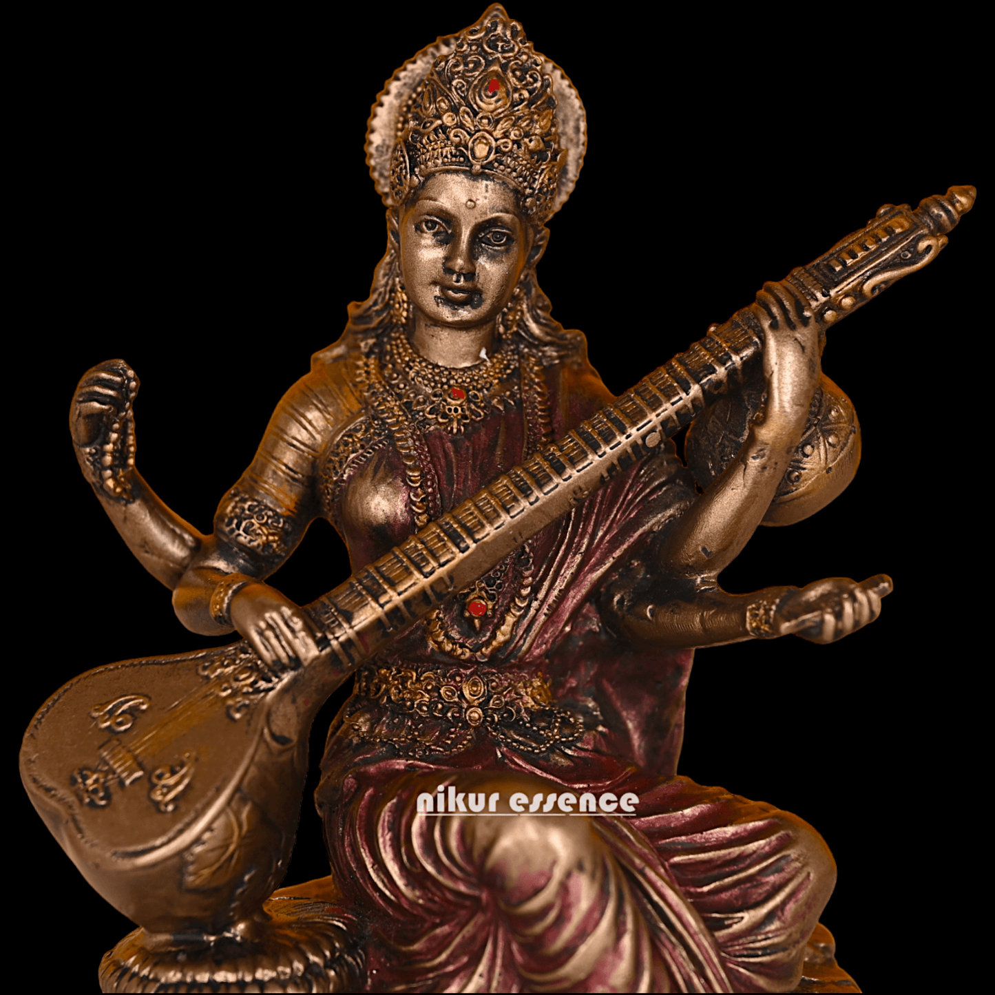 Bronze Saraswati maa idols 7 cm by nikuressence Nikuressence