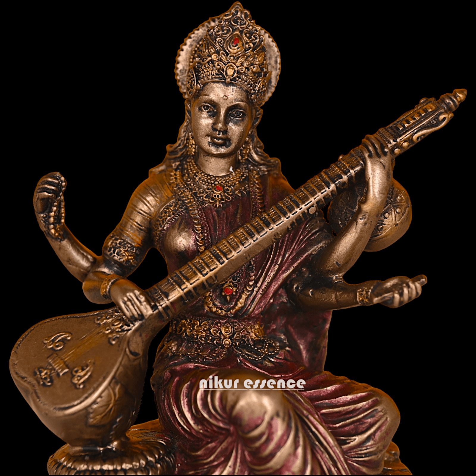 Bronze Saraswati maa idols 7 cm by nikuressence Nikuressence
