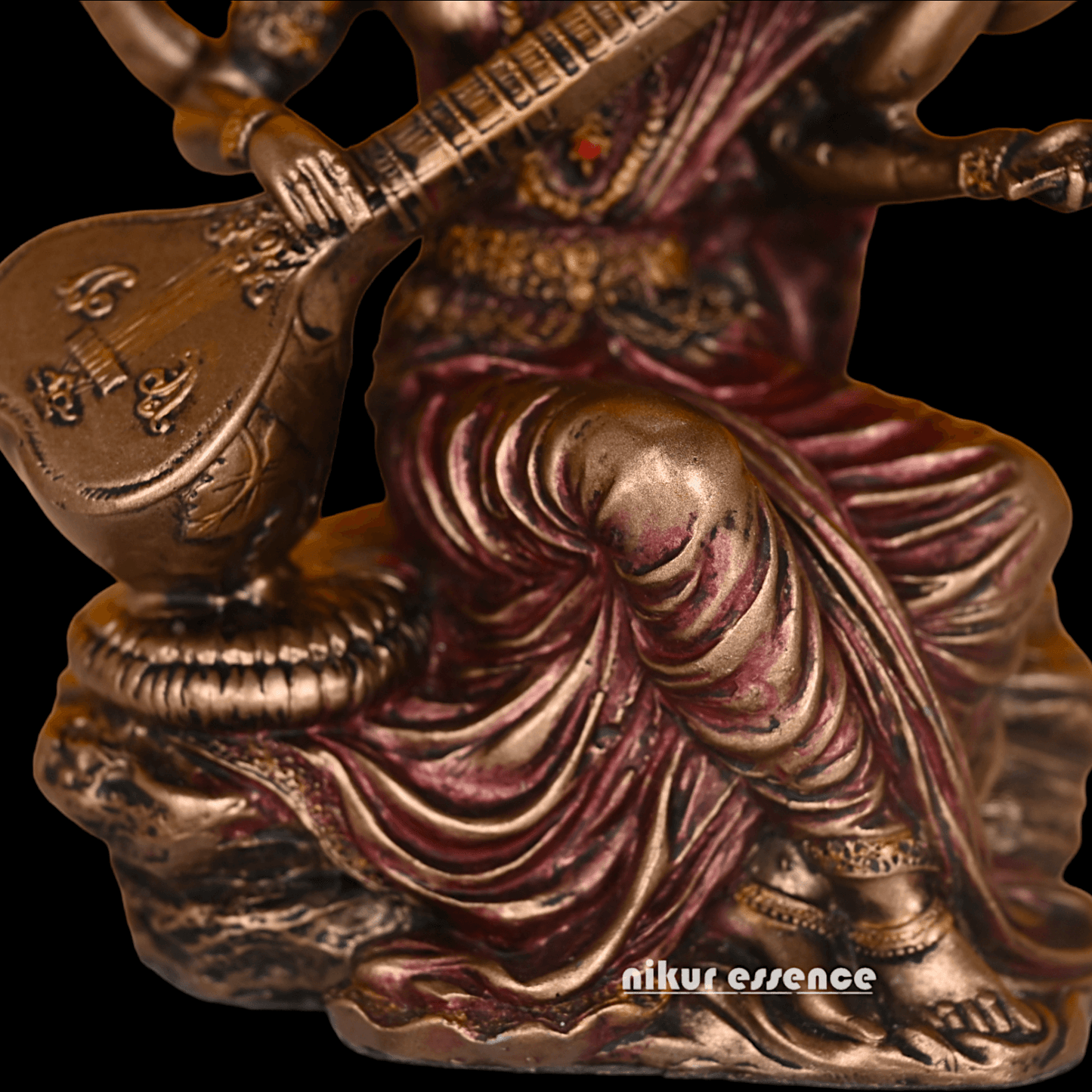 Bronze Saraswati maa idols 7 cm by nikuressence Nikuressence