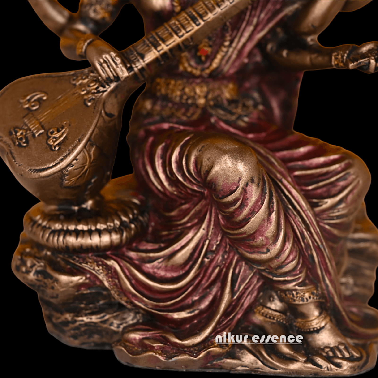 Bronze Saraswati maa idols 7 cm by nikuressence Nikuressence