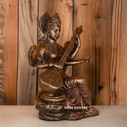 Bronze Saraswati maa idols 7 cm by nikuressence Nikuressence