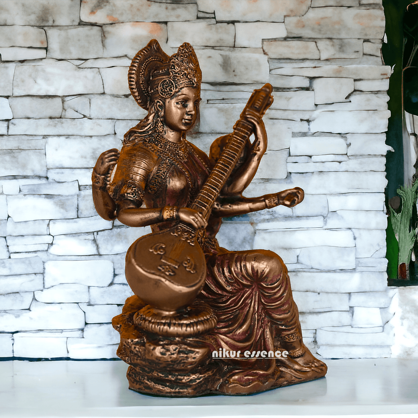 Bronze Saraswati maa idols 7 cm by nikuressence Nikuressence