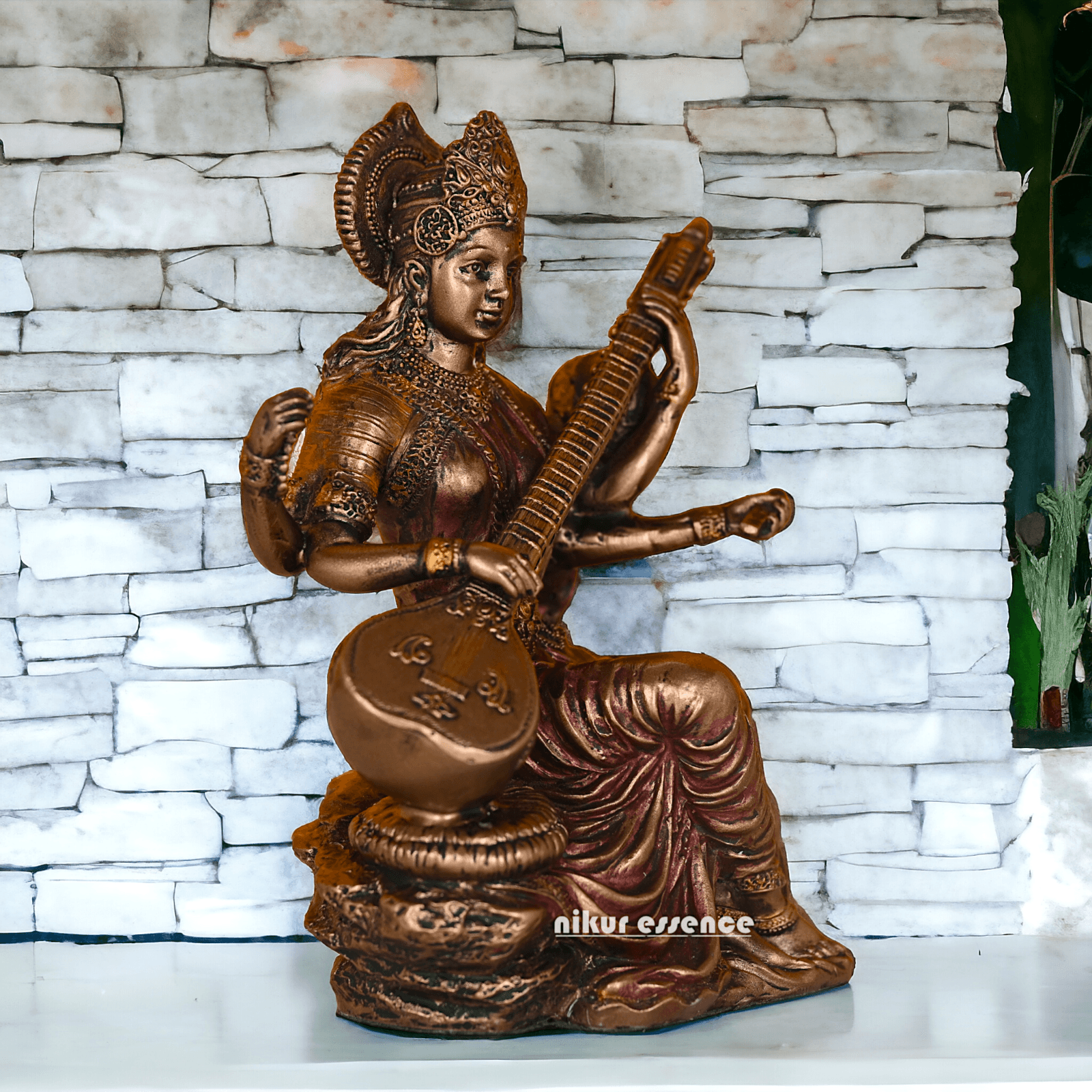 Bronze Saraswati maa idols 7 cm by nikuressence Nikuressence