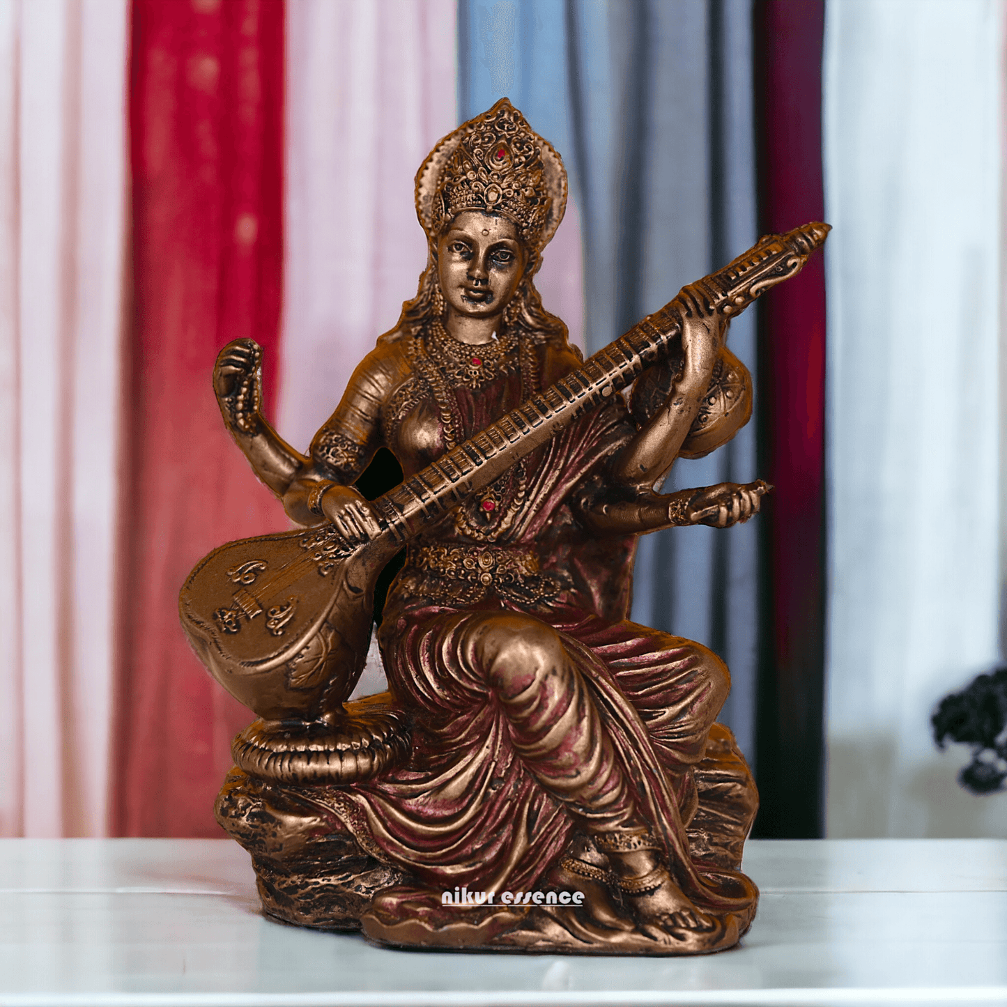 Bronze Saraswati maa idols 7 cm by nikuressence Nikuressence