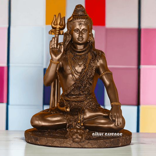 Buy Bronze Lord Shiva Idol Statue - Handcrafted Hindu God Sculpture Nikuressence
