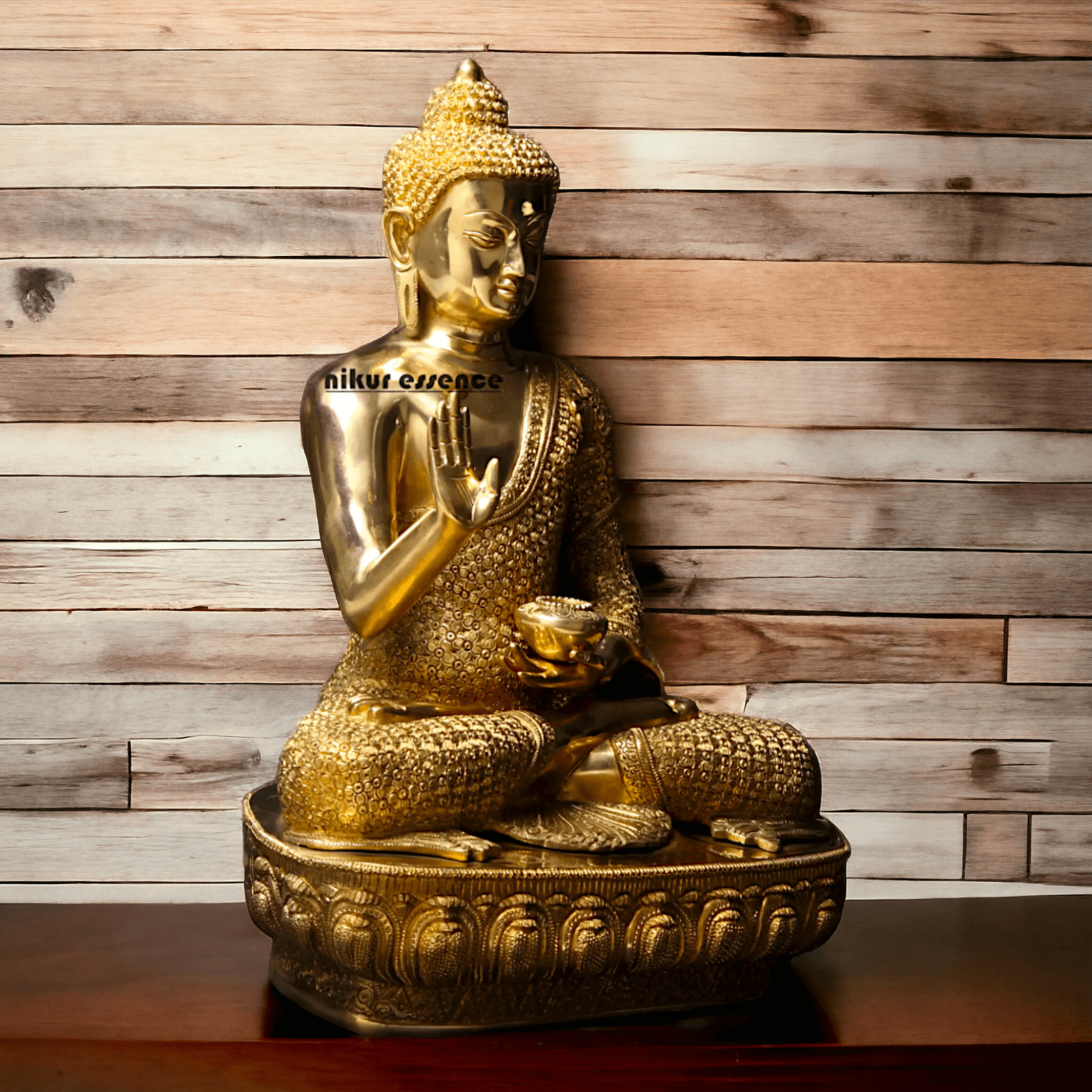 Buy Buddha Brass Statue - 56 cm Handcrafted Meditation Figure for Spiritual Harmony and Home Décor Nikuressence