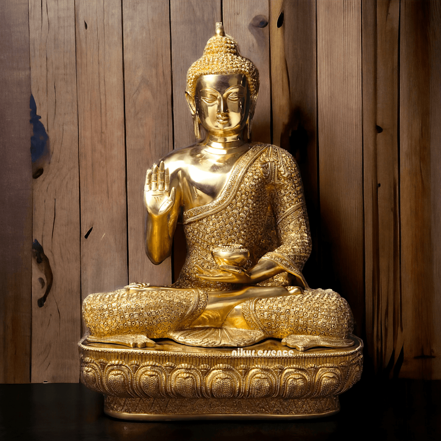 Buy Buddha Brass Statue - 56 cm Handcrafted Meditation Figure for Spiritual Harmony and Home Décor Nikuressence