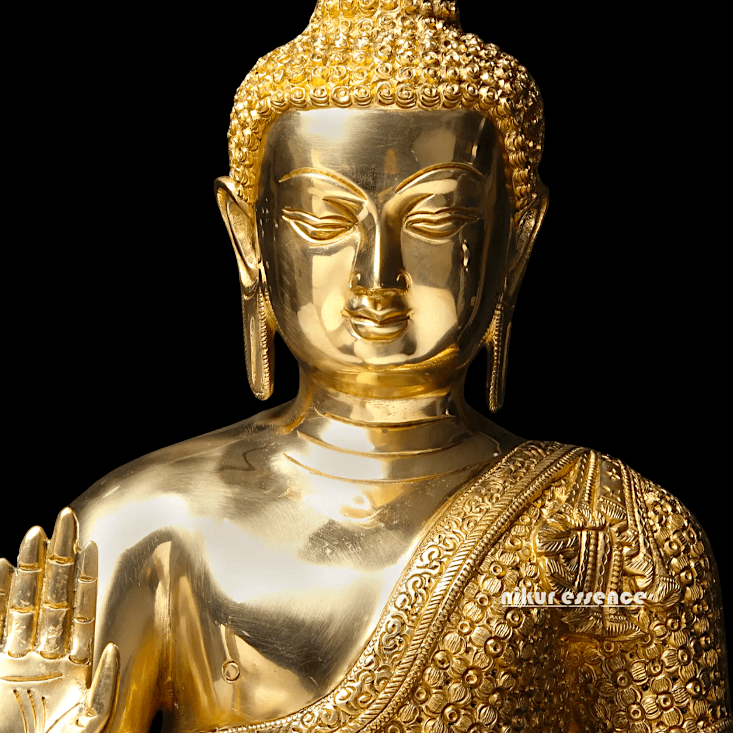 Buy Buddha Brass Statue - 56 cm Handcrafted Meditation Figure for Spiritual Harmony and Home Décor Nikuressence