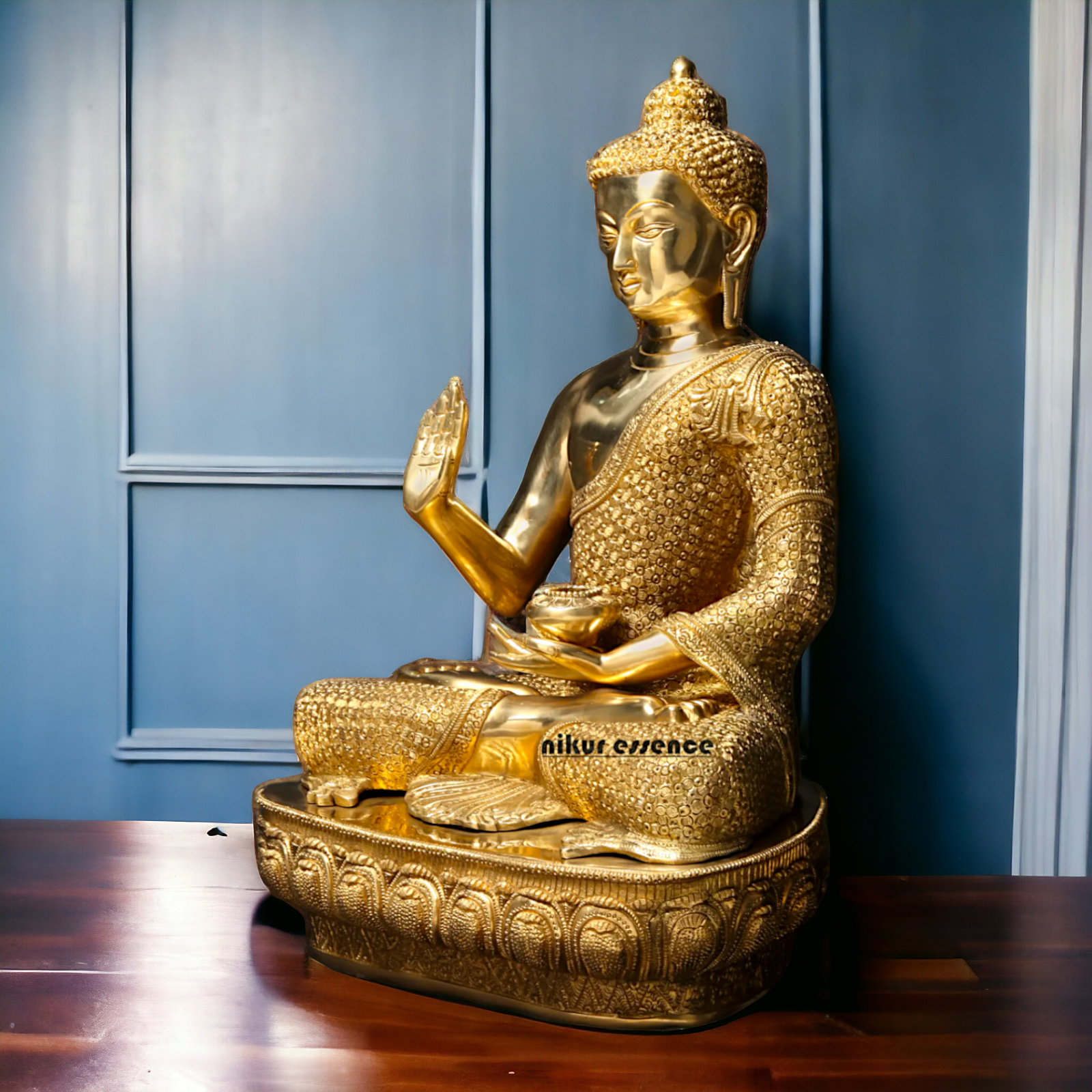 Buy Buddha Brass Statue - 56 cm Handcrafted Meditation Figure for Spiritual Harmony and Home Décor Nikuressence