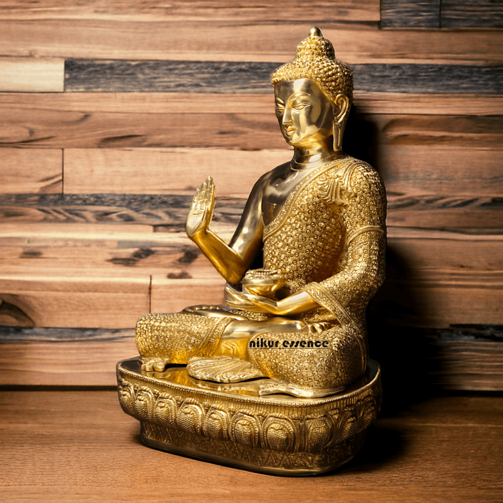 Buy Buddha Brass Statue - 56 cm Handcrafted Meditation Figure for Spiritual Harmony and Home Décor Nikuressence