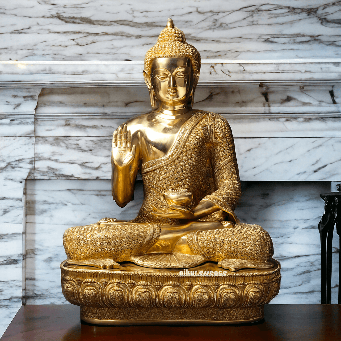 Buy Buddha Brass Statue - 56 cm Handcrafted Meditation Figure for Spiritual Harmony and Home Décor Nikuressence
