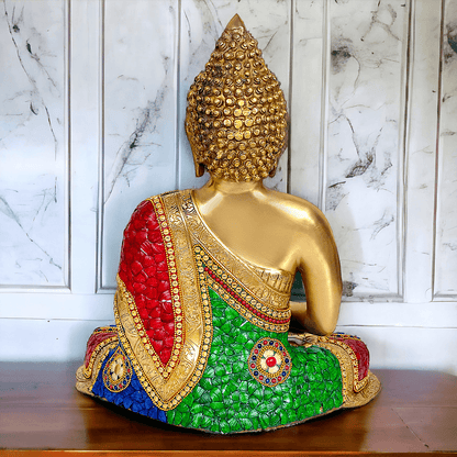 Buddha Statue Idol in Brass – Elegant Handcrafted Sculpture for Meditation and Home Decor Nikuressence