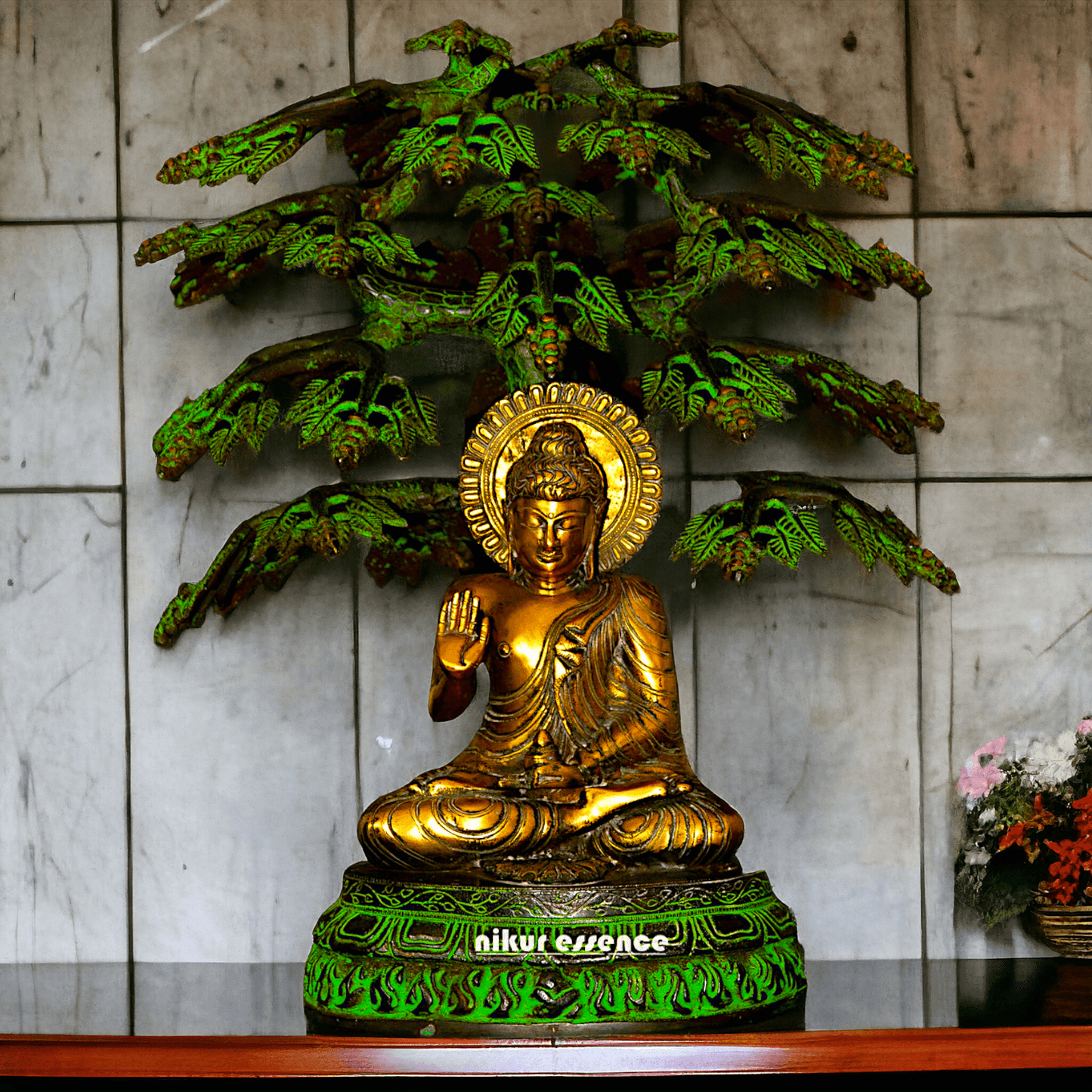 Buddha Statue Under the Bodhi Tree 20 inch Nikuressence