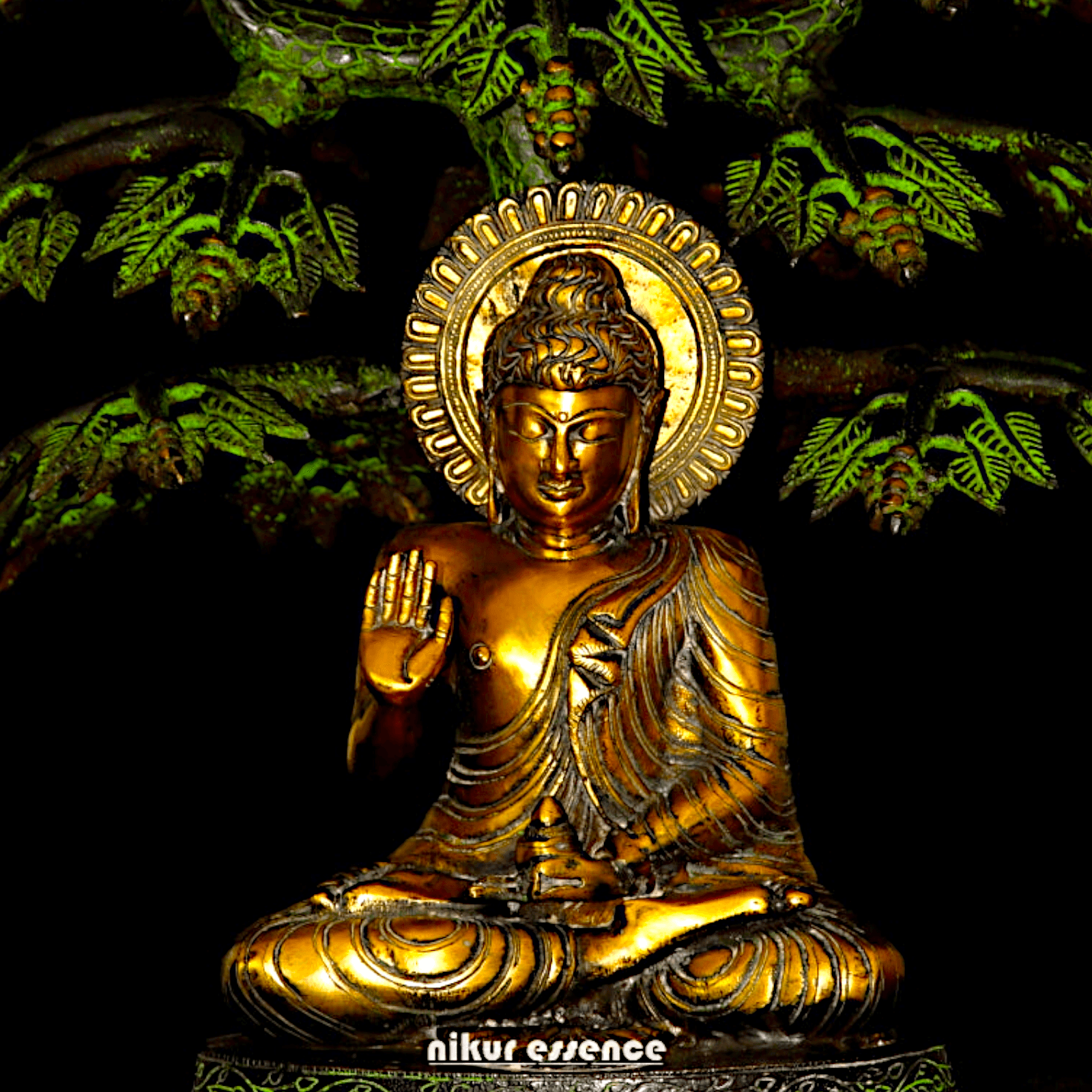 Buddha Statue Under the Bodhi Tree 20 inch Nikuressence