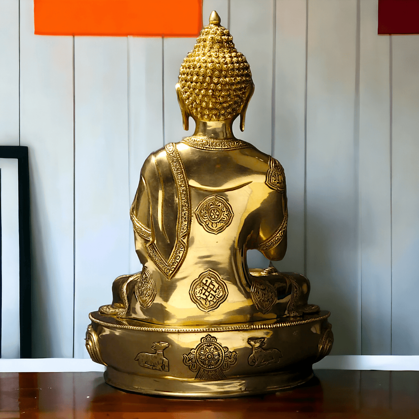 Buy Buddha Statue in brass- Exquisite Buddhist Deity Blessing Sculpture with Intricate Detailing for Spiritual Nikuressence