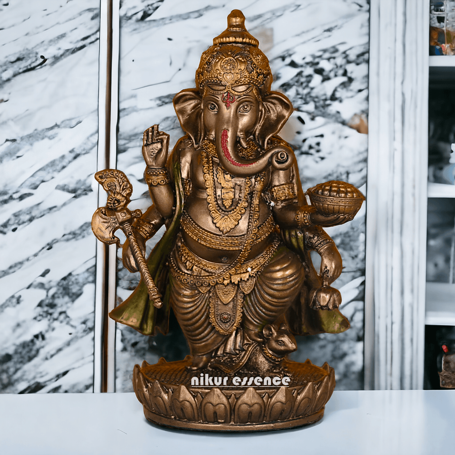 Buy copper Standing Ganesha Statue | Hindu god Nikuressence