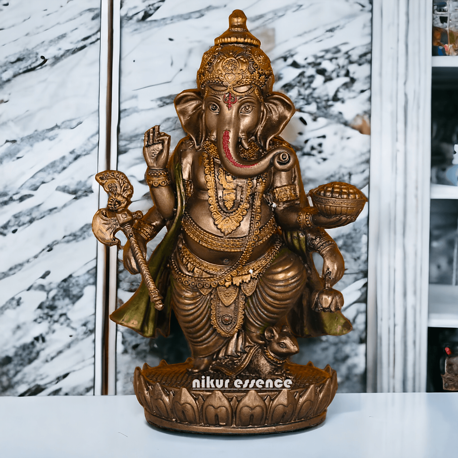 Buy copper Standing Ganesha Statue | Hindu god Nikuressence