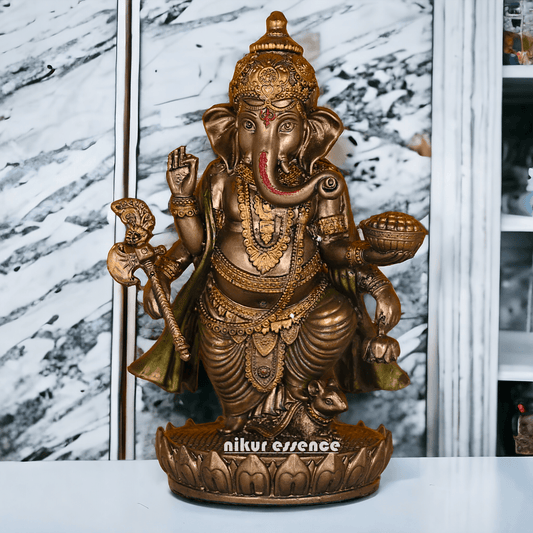 Buy copper Standing Ganesha Statue | Hindu god Nikuressence