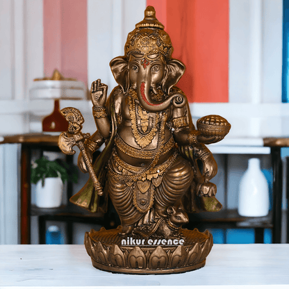 Buy copper Standing Ganesha Statue | Hindu god Nikuressence