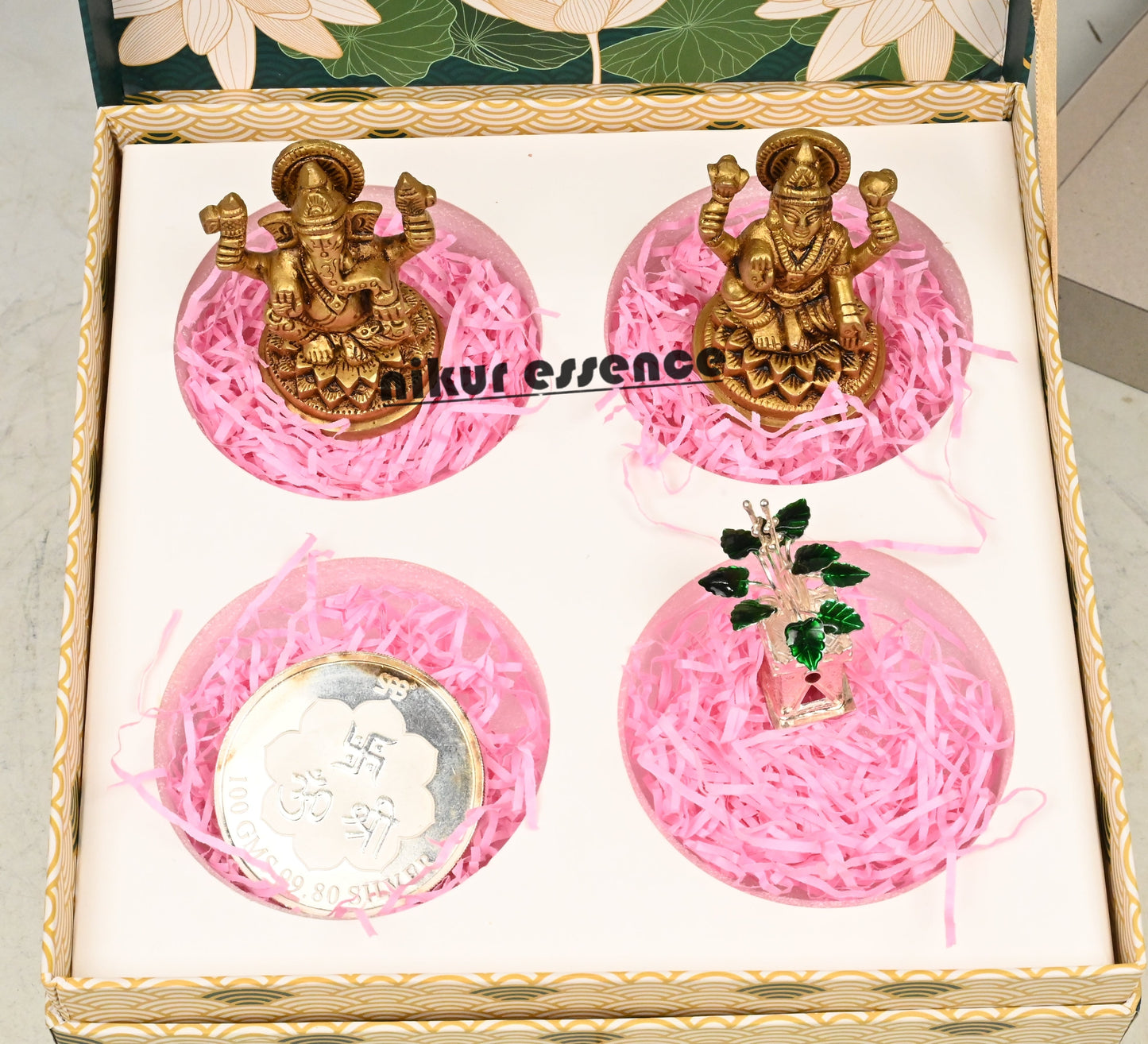 Brass and silver diwali gift Nikuressence