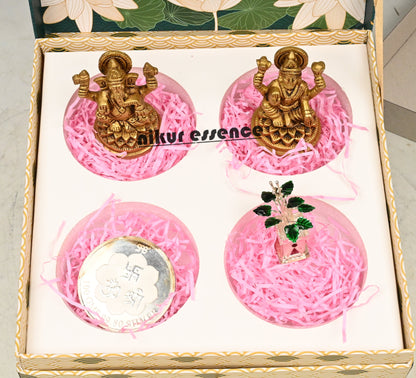 Brass and silver diwali gift Nikuressence