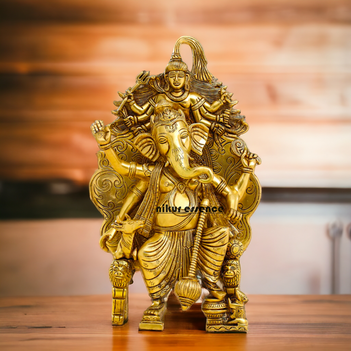 Buy Brass Ganesha on Singhasan -Nikuressence Nikuressence