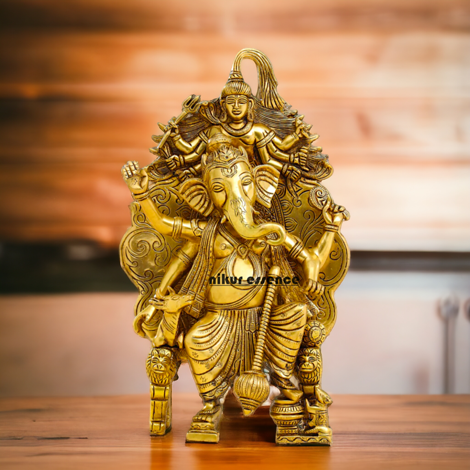 Buy Brass Ganesha on Singhasan -Nikuressence Nikuressence