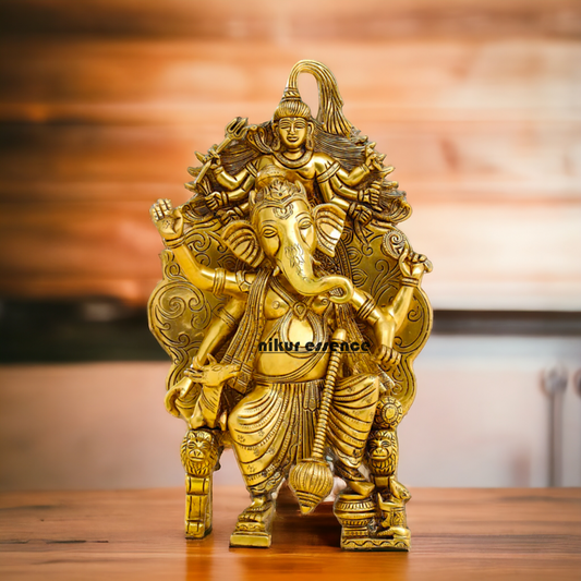 Buy Brass Ganesha on Singhasan -Nikuressence Nikuressence