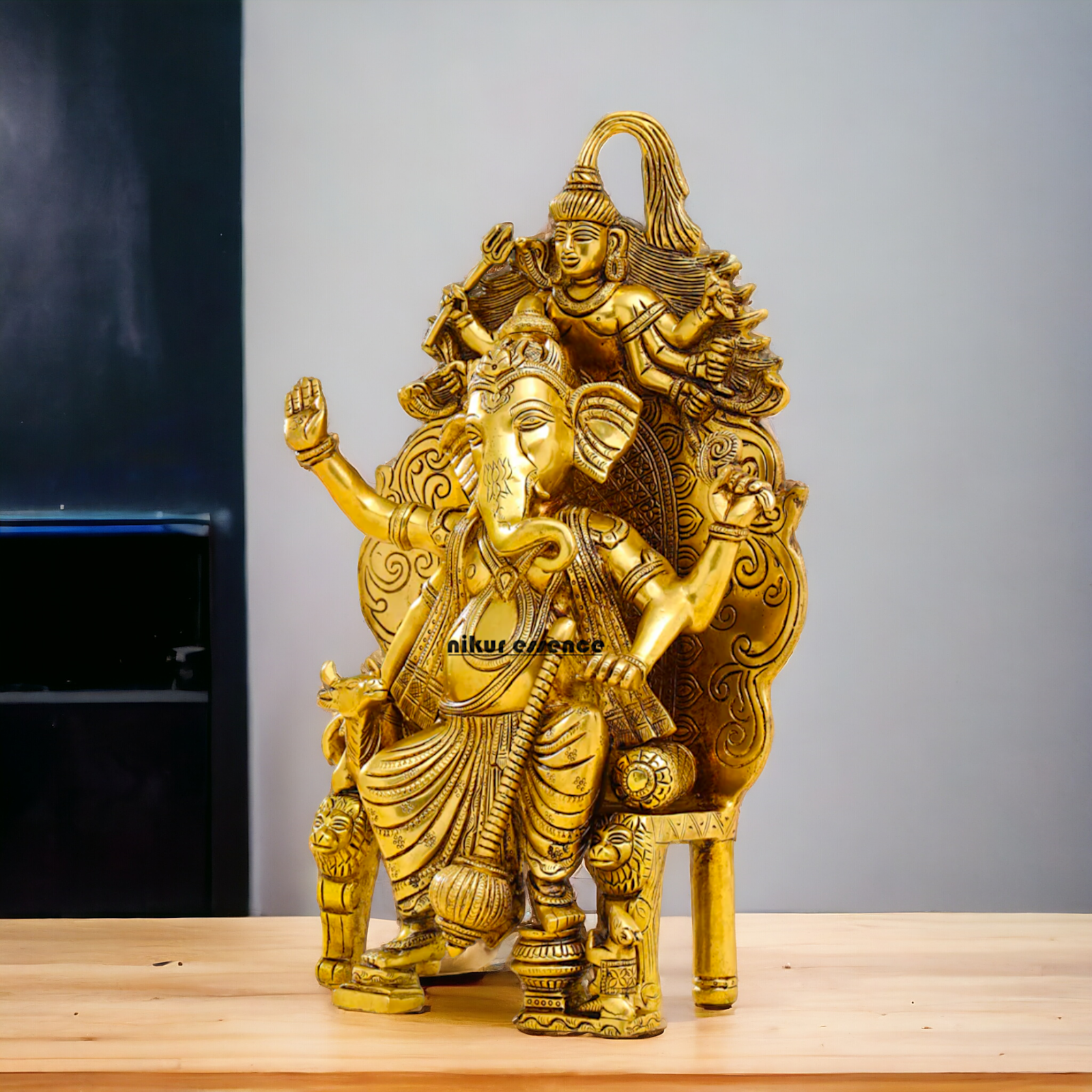 Buy Brass Ganesha on Singhasan -Nikuressence Nikuressence