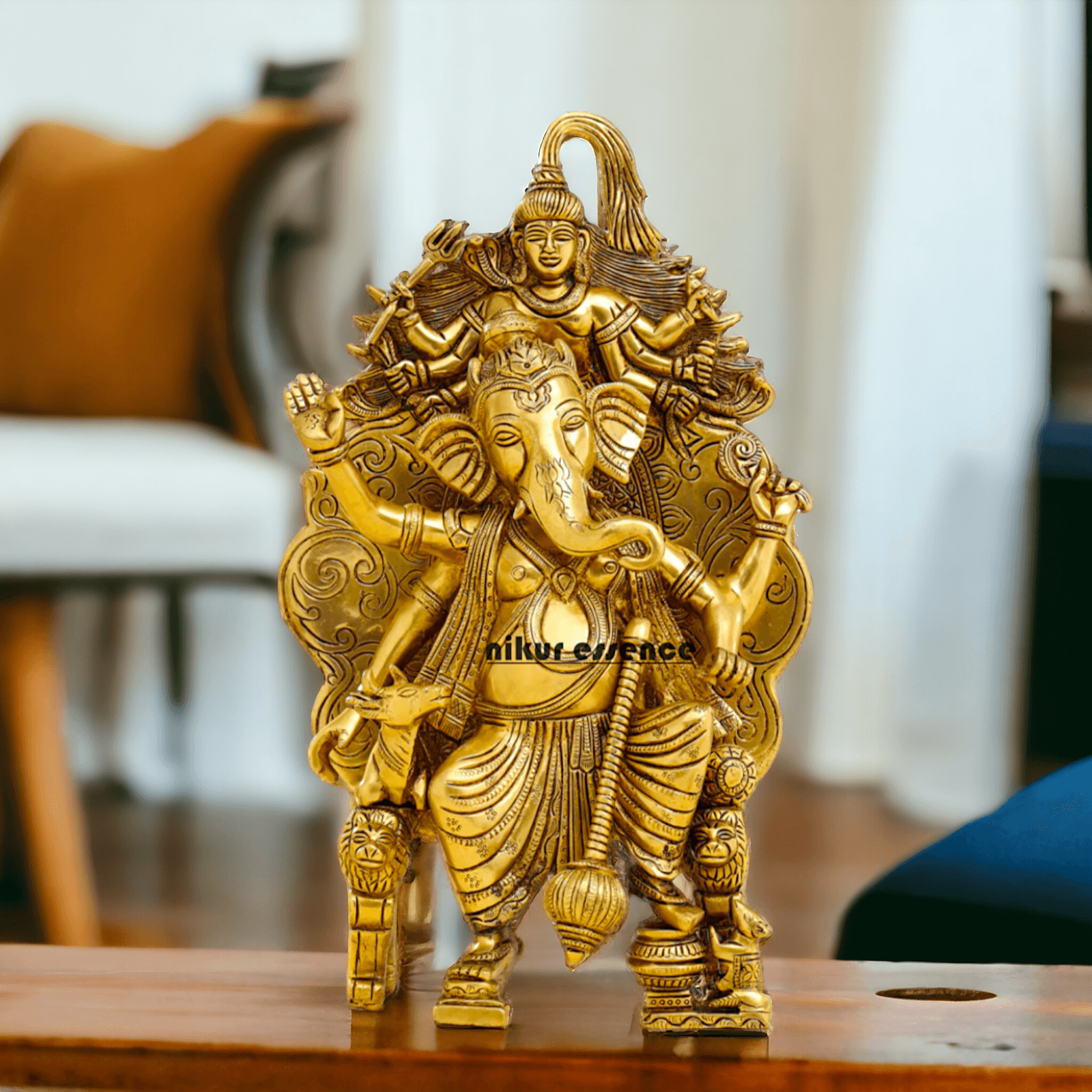 Buy Brass Ganesha on Singhasan -Nikuressence Nikuressence