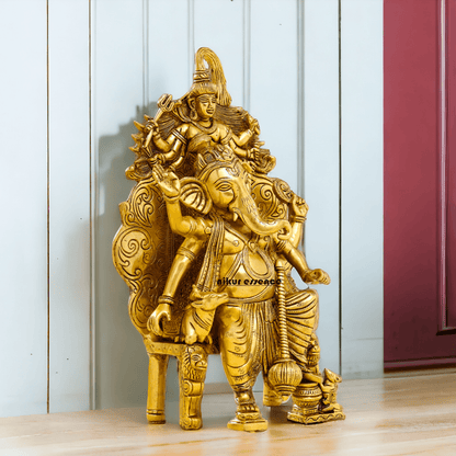 Buy Brass Ganesha on Singhasan -Nikuressence Nikuressence