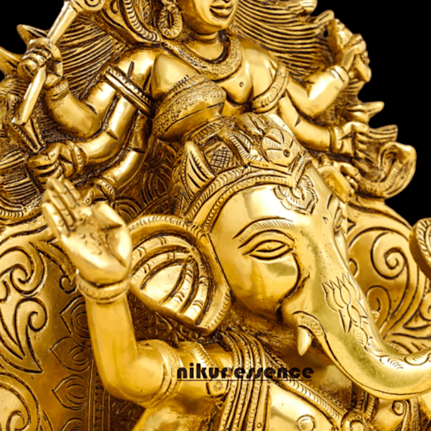 Buy Brass Ganesha on Singhasan -Nikuressence Nikuressence