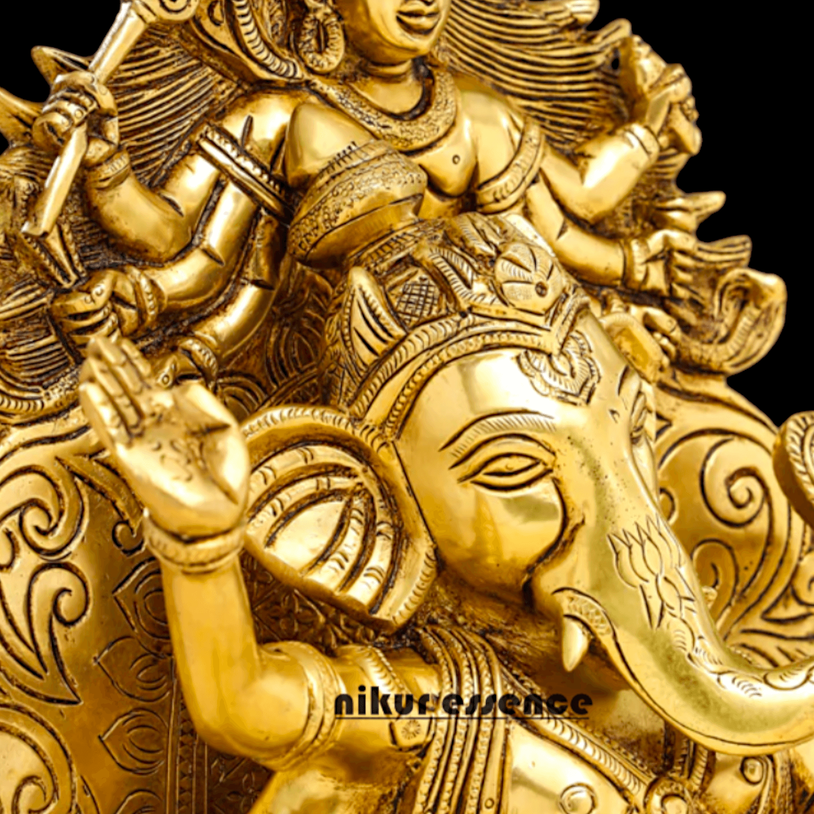 Buy Brass Ganesha on Singhasan -Nikuressence Nikuressence