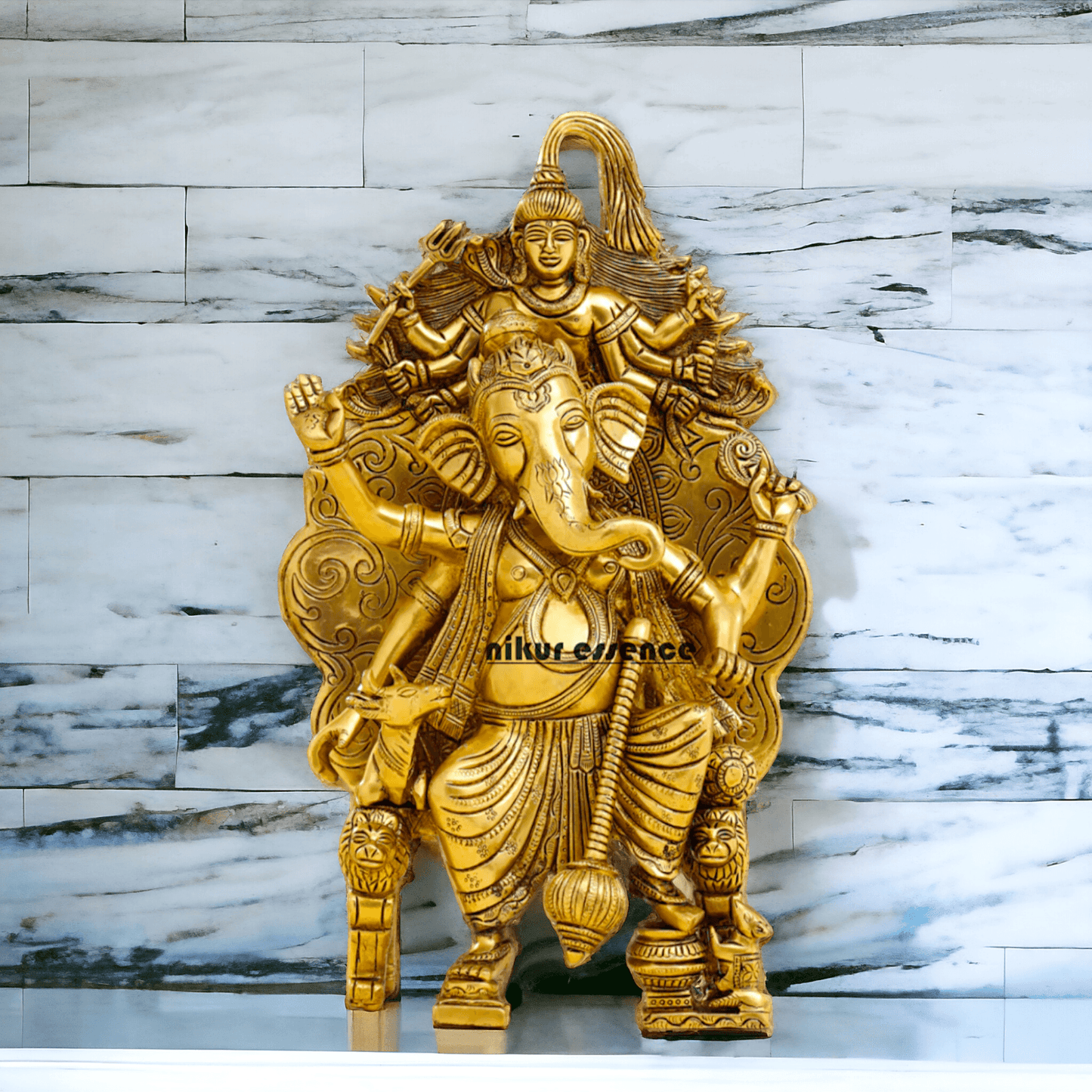 Buy Brass Ganesha on Singhasan -Nikuressence Nikuressence
