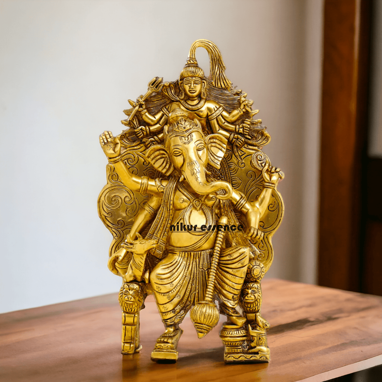 Buy Brass Ganesha on Singhasan -Nikuressence Nikuressence
