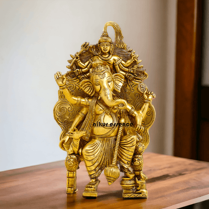 Buy Brass Ganesha on Singhasan -Nikuressence Nikuressence