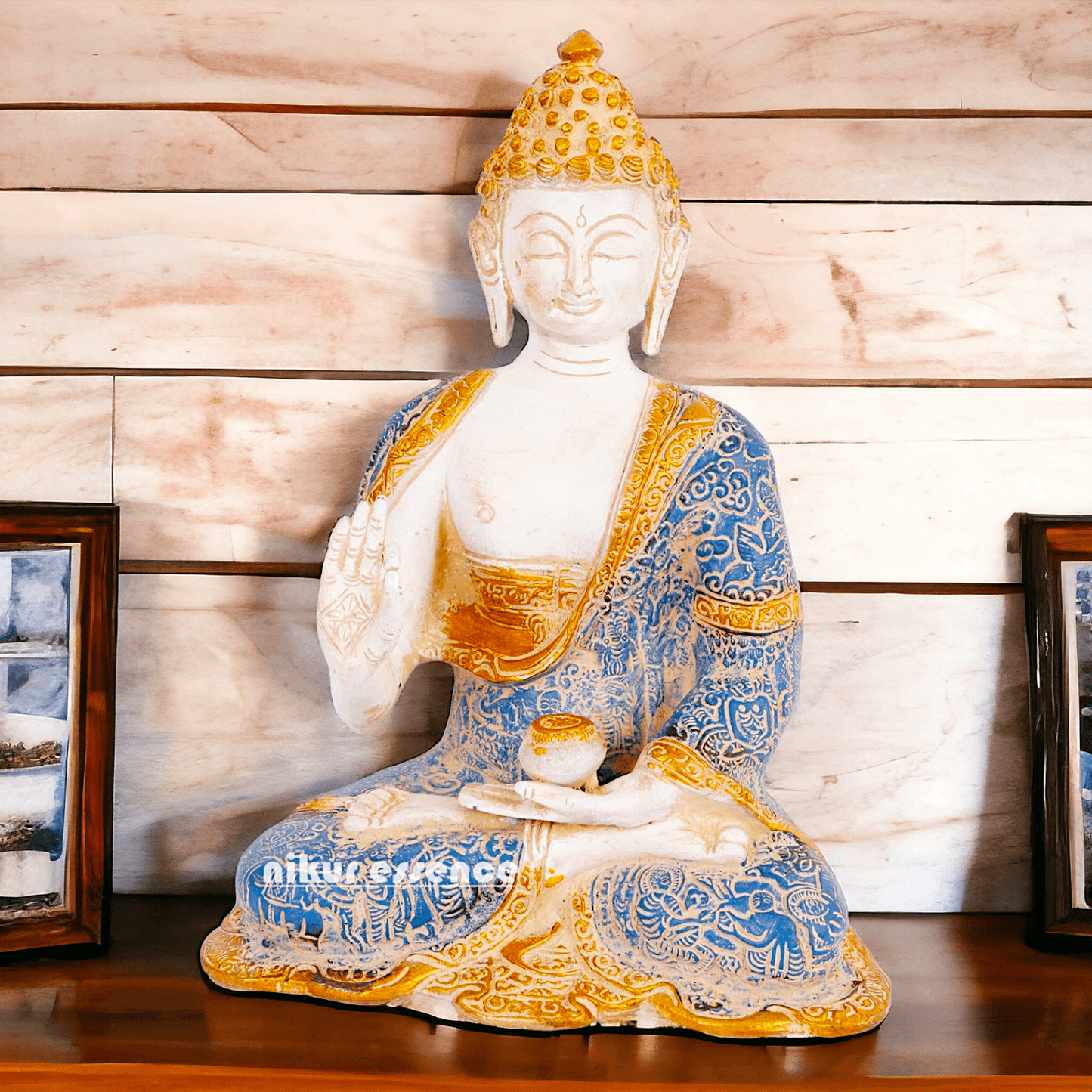 Gautam Buddha Idol , Detailed Handcrafted Sculpture for Spiritual Enrichment Nikuressence