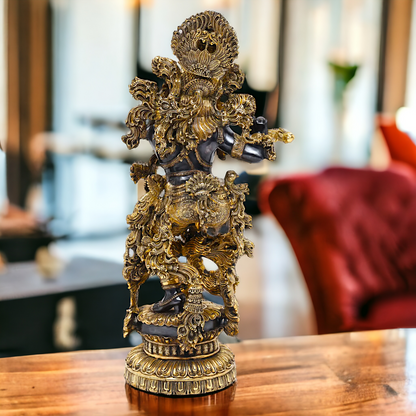 Big Krishna Standing Playing Flute Brass statue - 43 inches Nikuressence