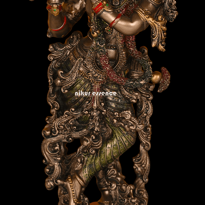 Hindu Krishna Bronze Statue | Buy copper Krishna Statue | Buy Krishna Statue- 29 inch height Nikuressence