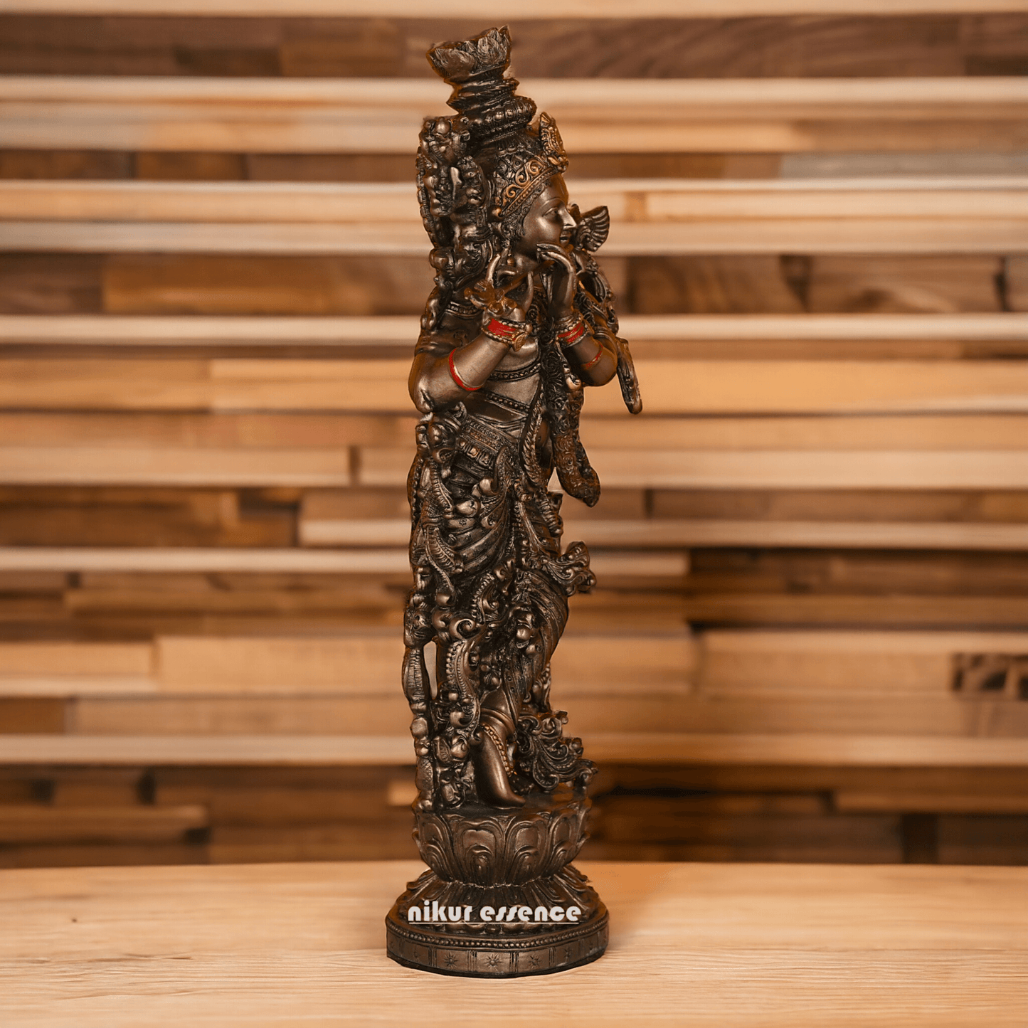 Hindu Krishna Bronze Statue | Buy copper Krishna Statue | Buy Krishna Statue- 29 inch height Nikuressence