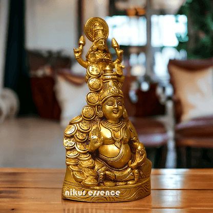Pure Brass Kuber and Goddess Laxmi ki murti Nikuressence