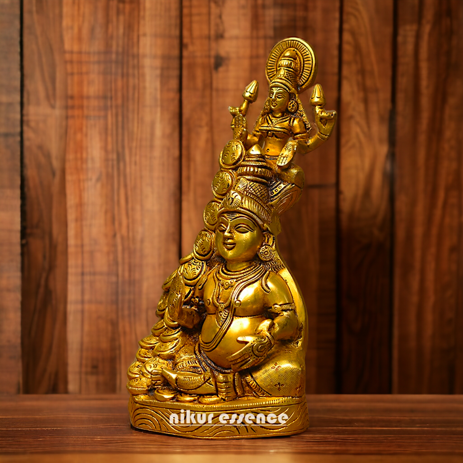 Pure Brass Kuber and Goddess Laxmi ki murti Nikuressence
