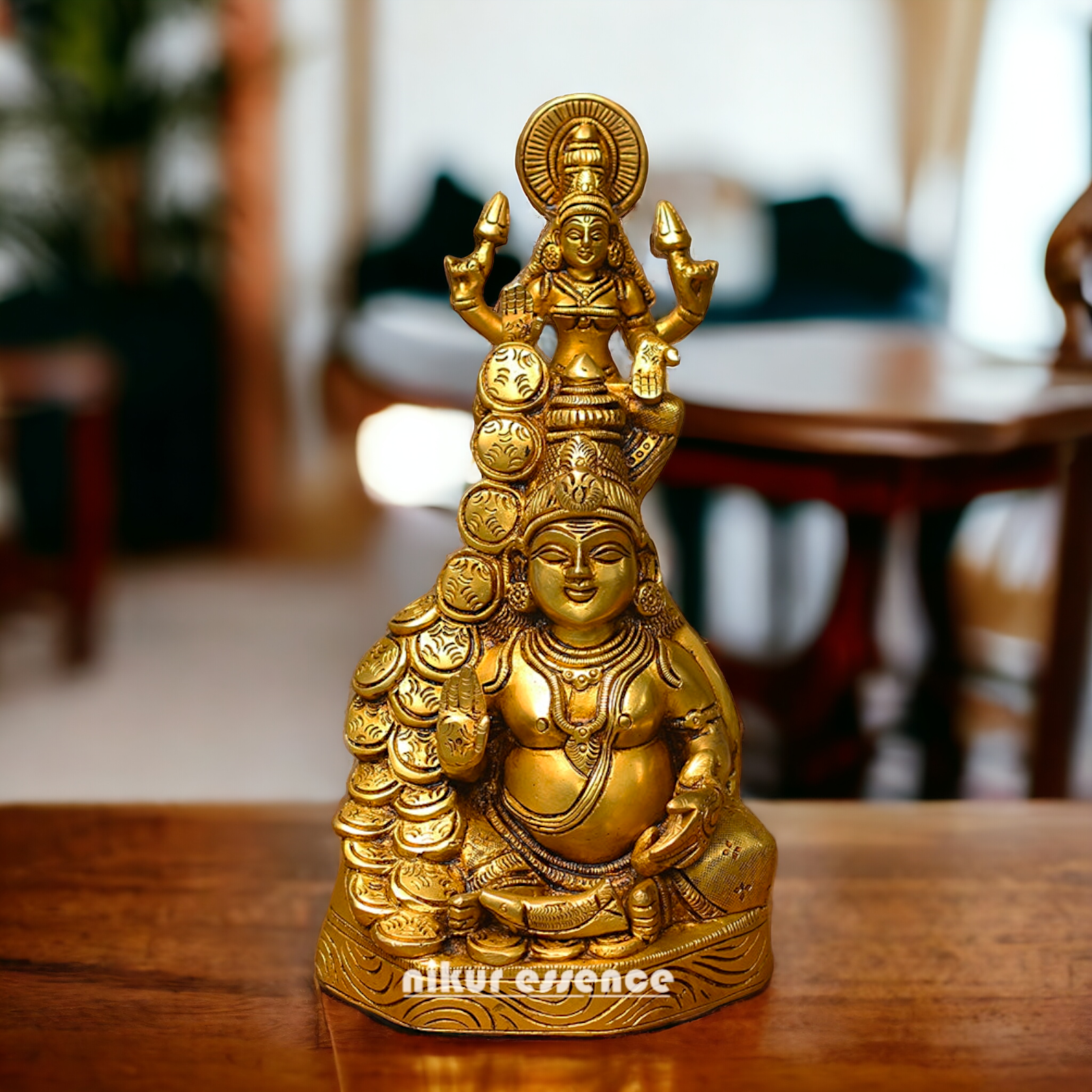 Pure Brass Kuber and Goddess Laxmi ki murti Nikuressence
